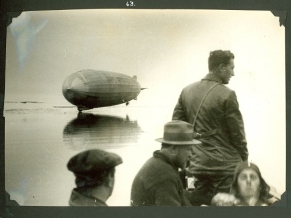 Graf Zeppelin hovering over the water’s surface during a rendezvous with a Soviet icebreaker. (U.S. Coast Guard) Graf Zeppelin hovering over the water’s surface during a rendezvous with a Soviet icebreaker. (U.S. Coast Guard)